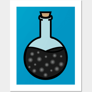 DIY Single Black Potion or Poison for Tabletop Board Games (Style 3) Posters and Art